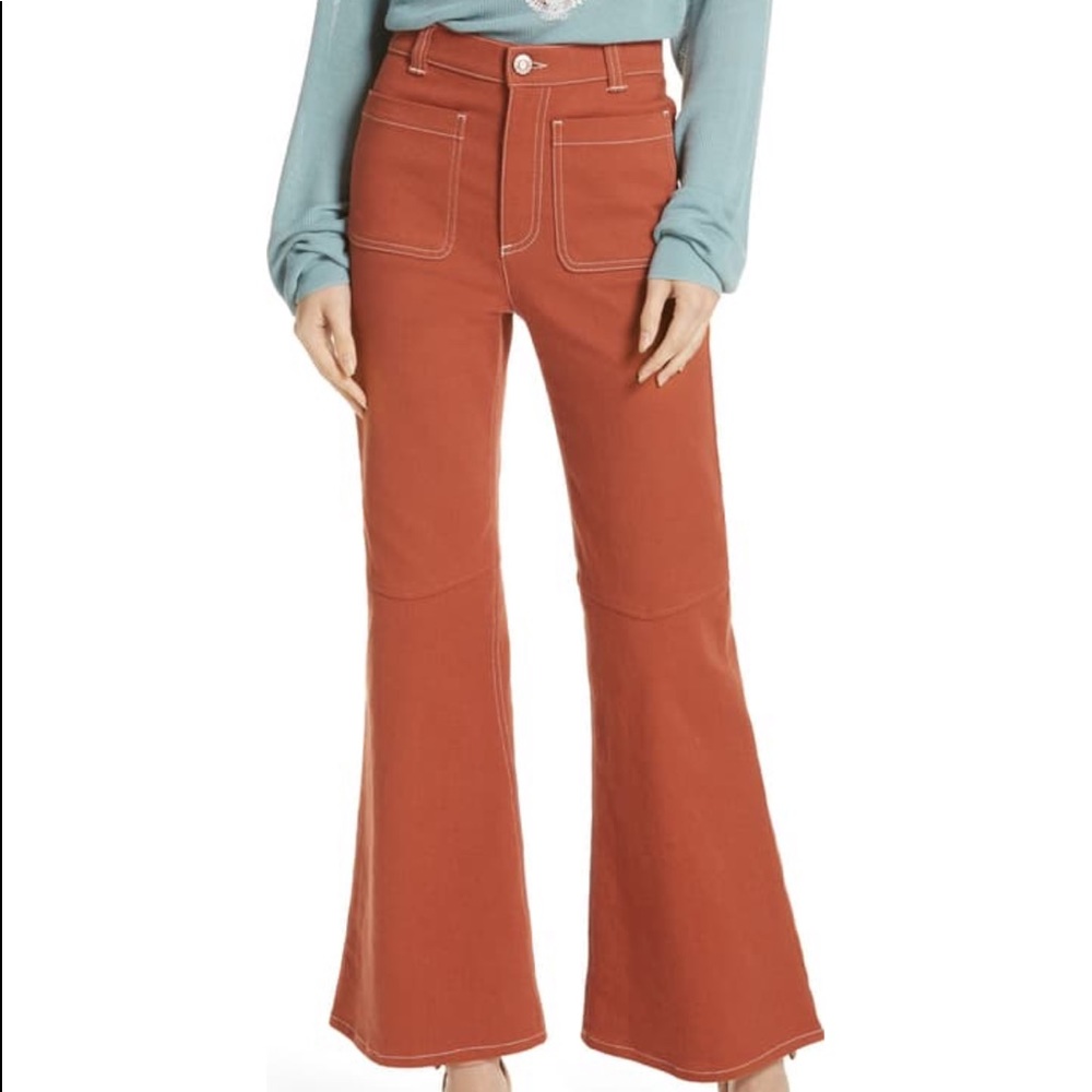 See By Chloe Orange Flared Trouser Jeans